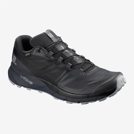 Zapatillas Trail Running Salomon SENSE RIDE 2 GTX INVISIBLE FIT Hombre Negras (ES-HIDY)